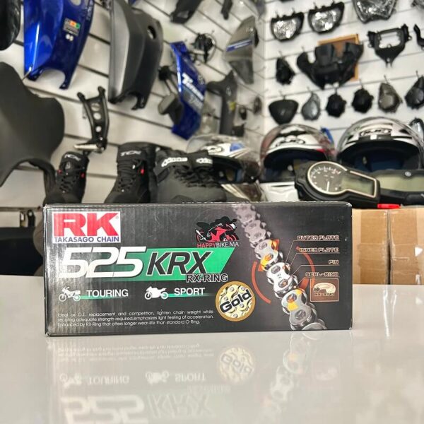 Chaîne RK 525 KRX Gold pour Tracer 700 MT07 maroc