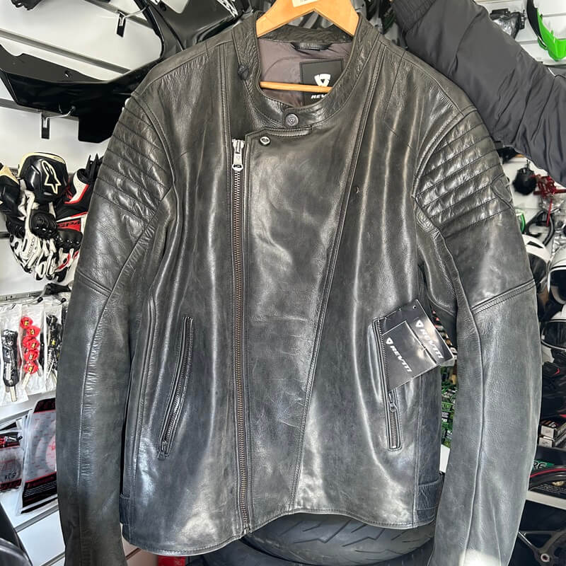 Veste Moto Cuir Lavé Tinley Road Gap - Noire, Taille M, Occasion Très Bon état